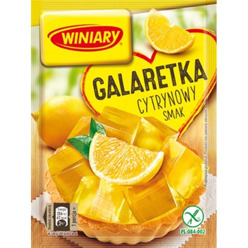 WINIARY GALARETKA CYTRYNA cytrynowa żółta 71g KRÓTKA DATA